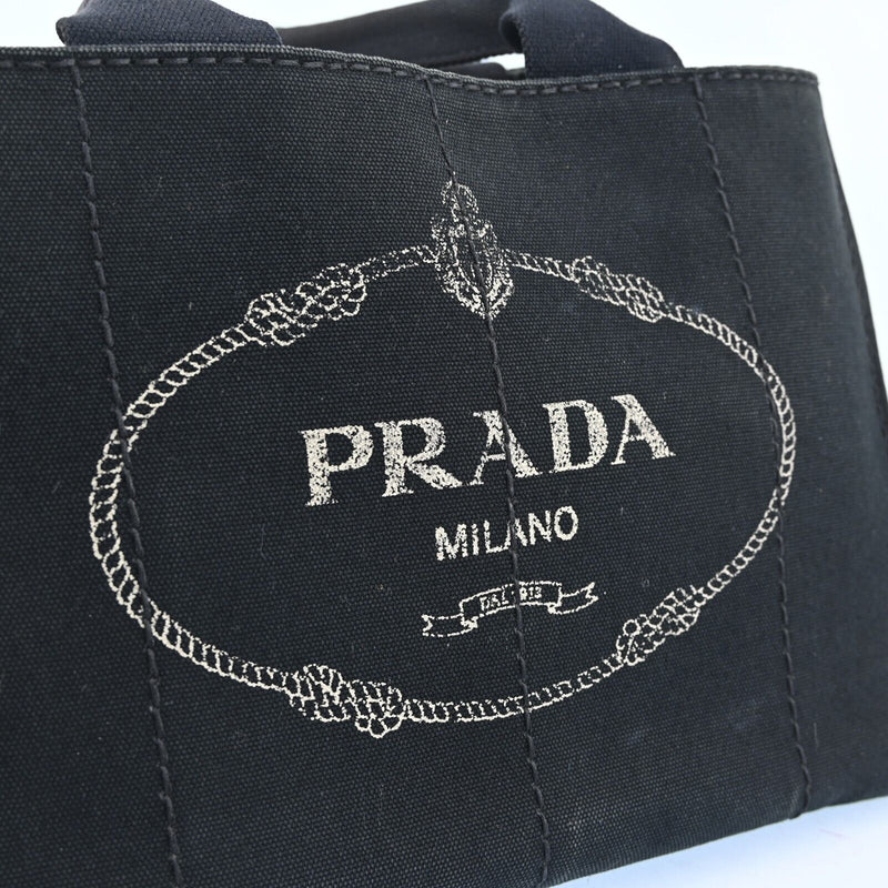 Prada Logos Canapa Canvas Hand Bag