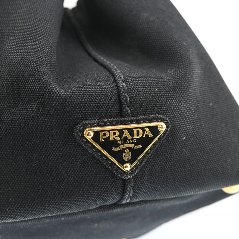 Prada Logos Canapa Canvas Hand Bag