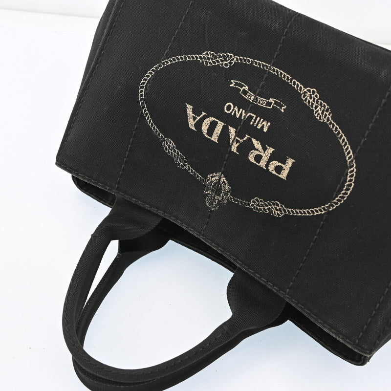 Prada Logos Canapa Canvas Hand Bag