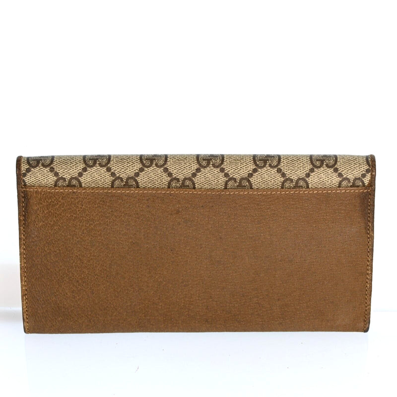 Gucci Gg Pvc Leather Long Wallet Brown