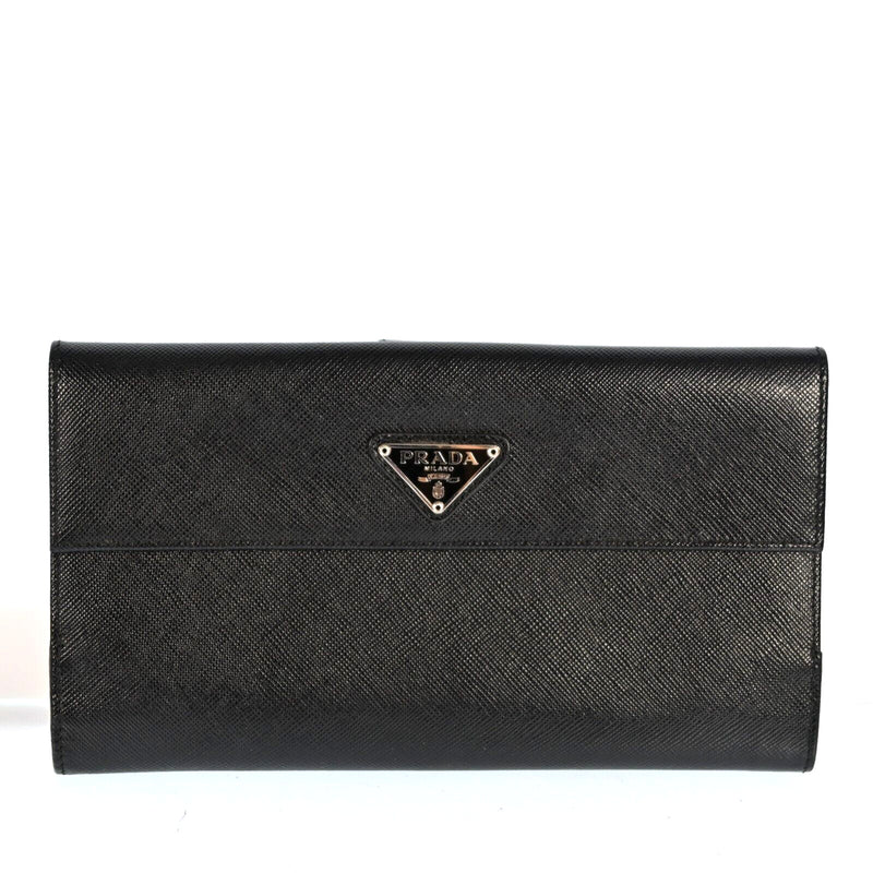 Prada Saffiano Logos Leather Long