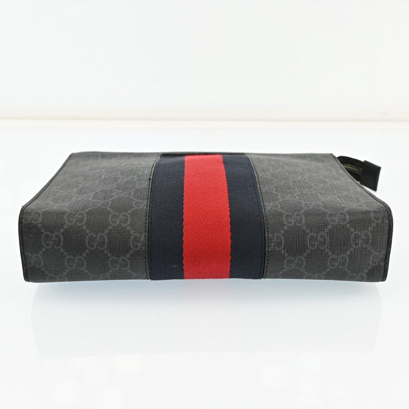 Gucci Gg Supreme Webbing Line Clutch Bag