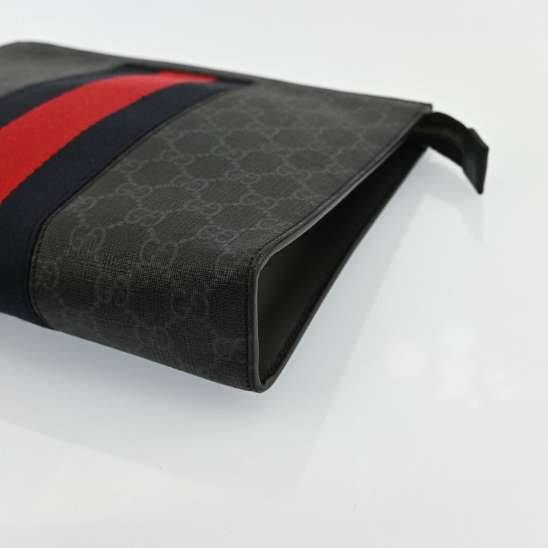 Gucci Gg Supreme Webbing Line Clutch Bag