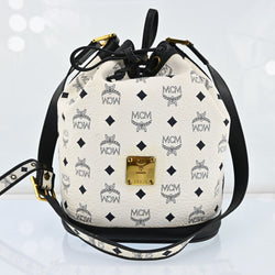 Mcm Visetos Leather Drawstring