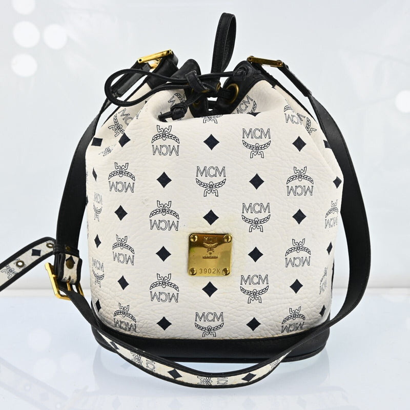 Mcm Visetos Leather Drawstring