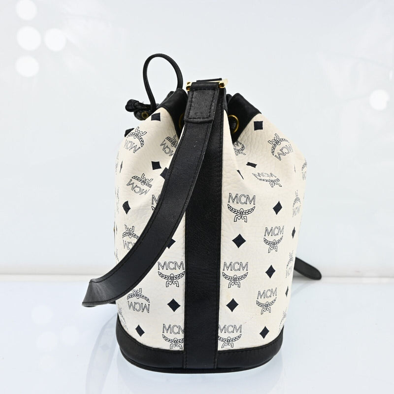 Mcm Visetos Leather Drawstring