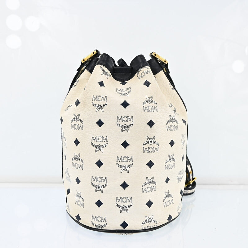 Mcm Visetos Leather Drawstring