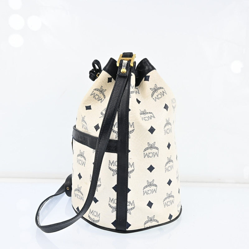 Mcm Visetos Leather Drawstring