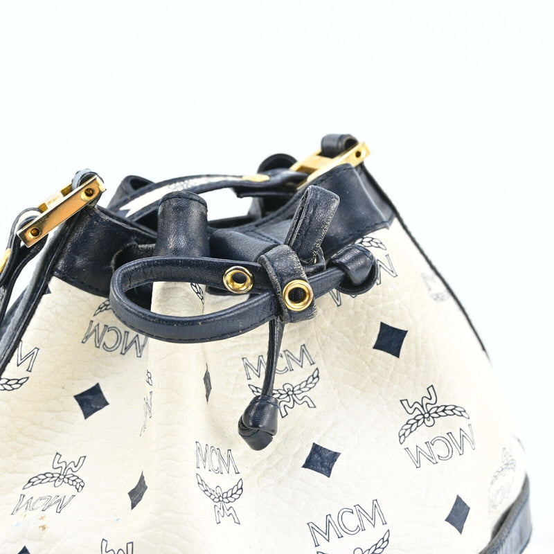 Mcm Visetos Leather Drawstring