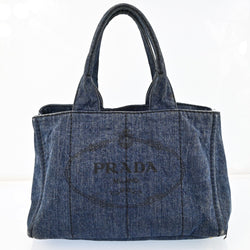 Prada Logos Canapa Canvas Hand Bag