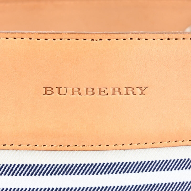 Burberry Hand Bag Canvas Leather