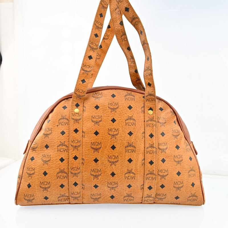 Mcm Visetos Leather Tote Shoulder