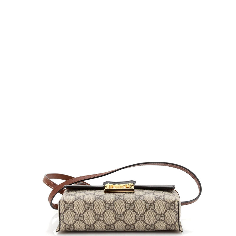 Gucci Padlock Top Handle Bag Gg Coated