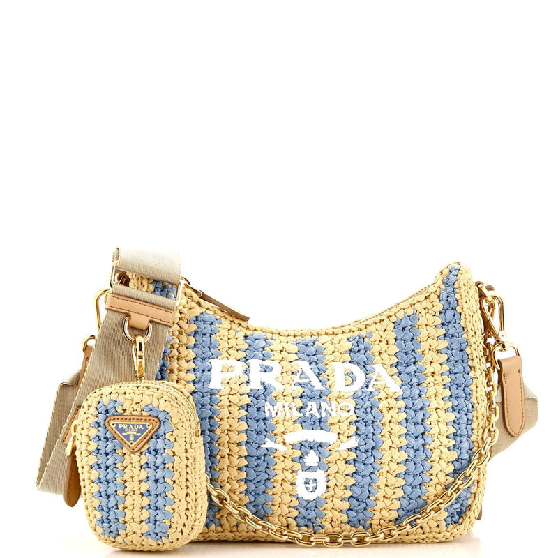 Prada Re-Edition Shoulder Bag Raffia