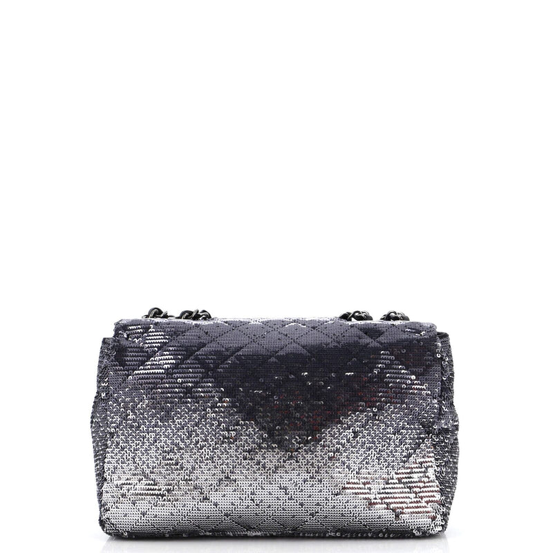 Chanel Cc Flap Bag Quilted Ombre Sequins