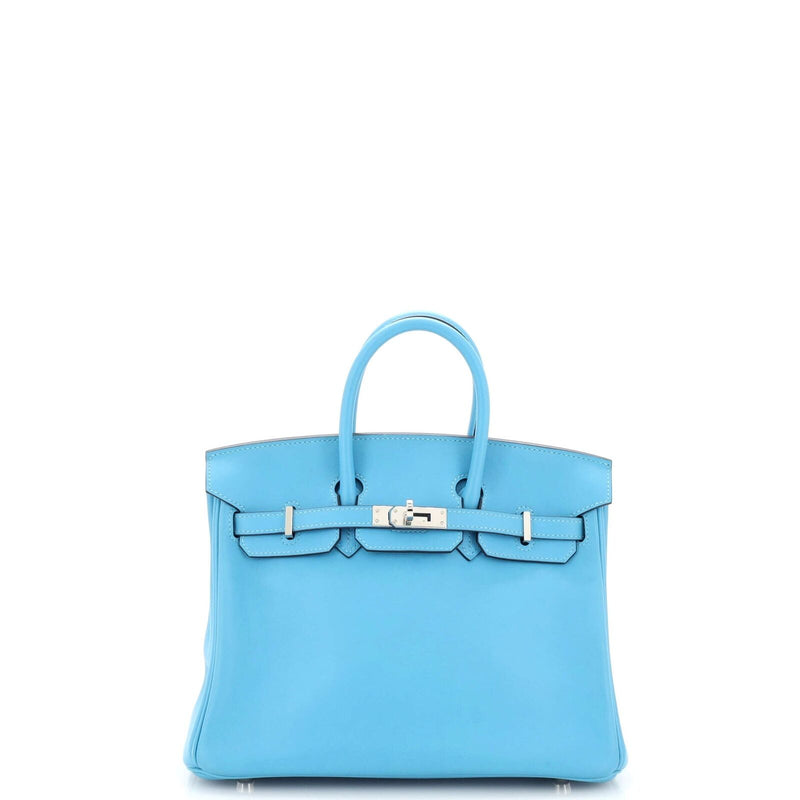 Hermes Birkin Handbag Blue Swift With