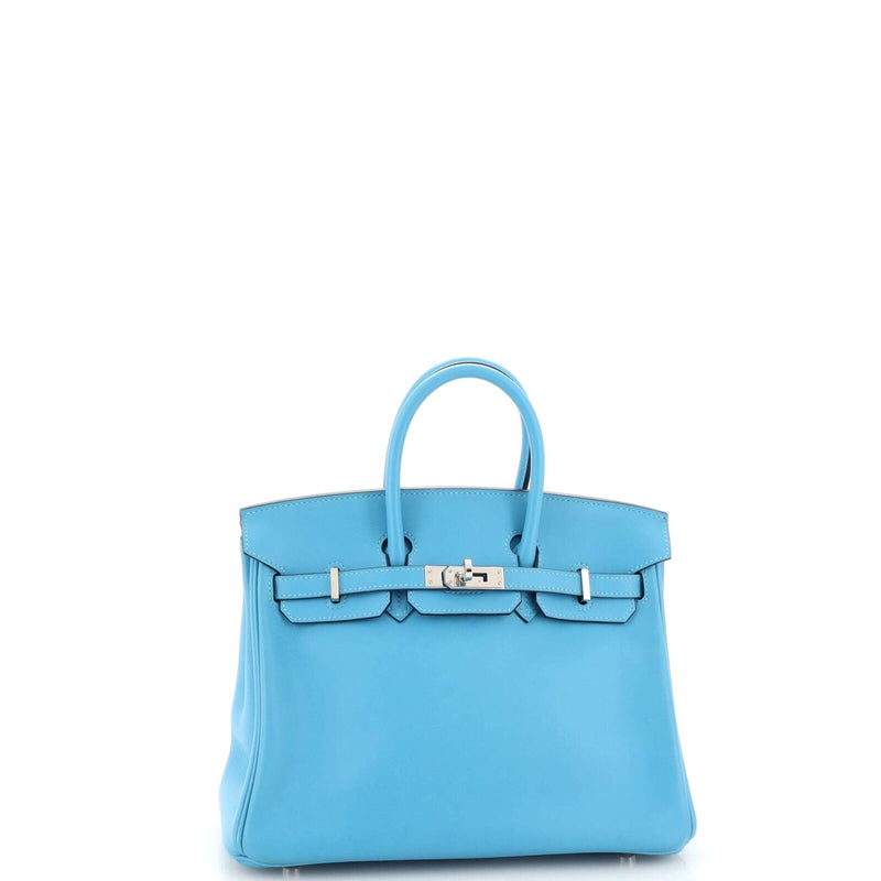 Hermes Birkin Handbag Blue Swift With