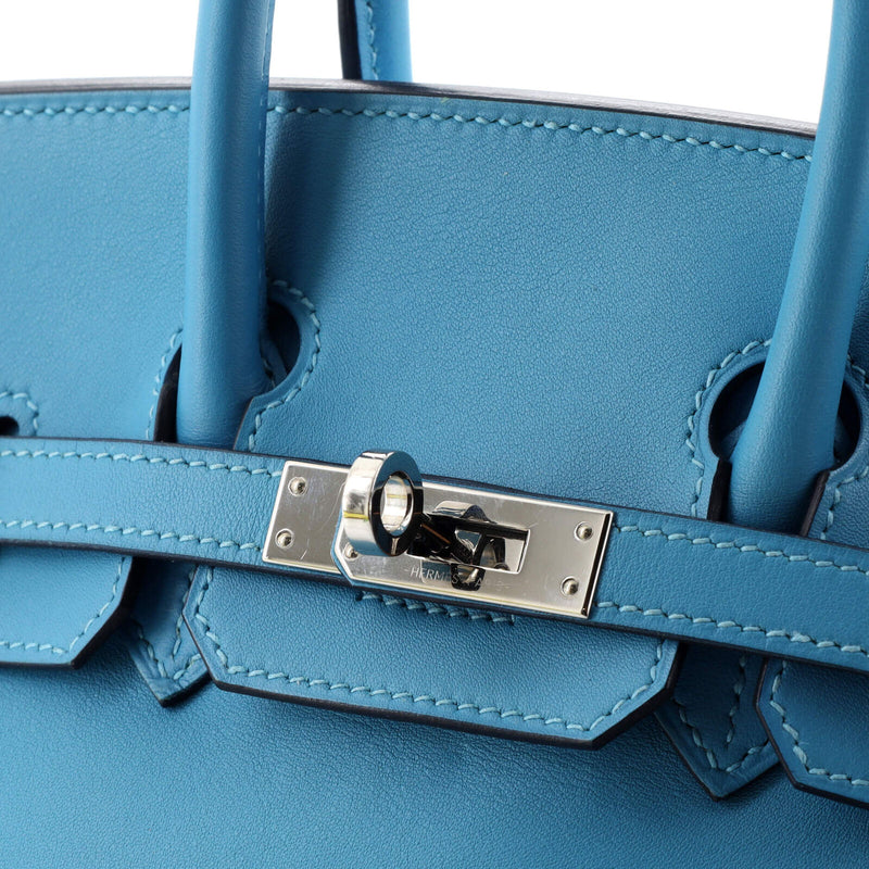 Hermes Birkin Handbag Blue Swift With