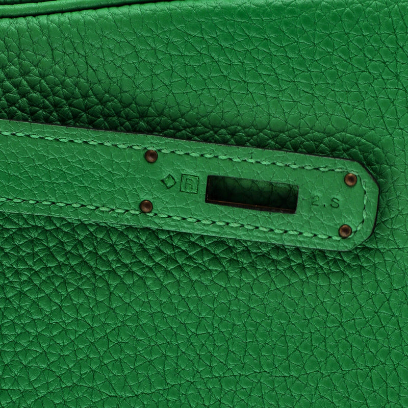 Hermes Kelly Handbag Green Togo With