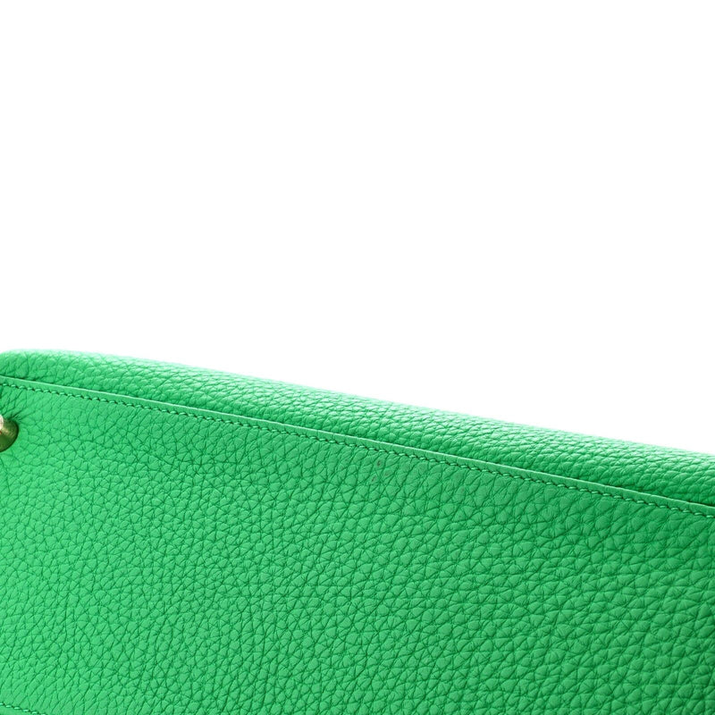 Hermes Kelly Handbag Green Togo With