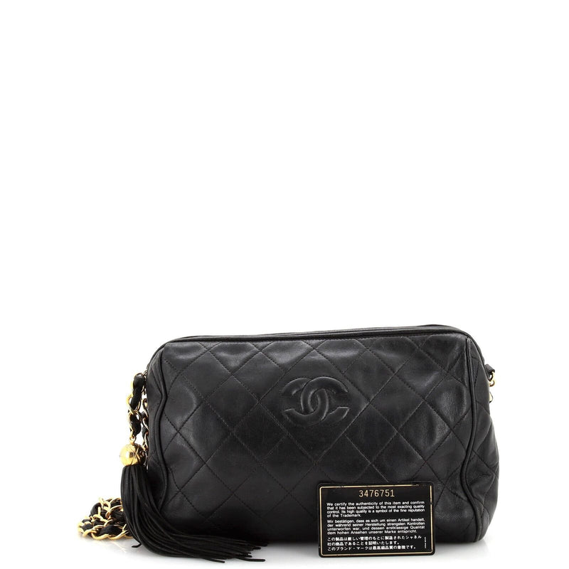 Chanel Vintage Diamond Cc Camera Bag