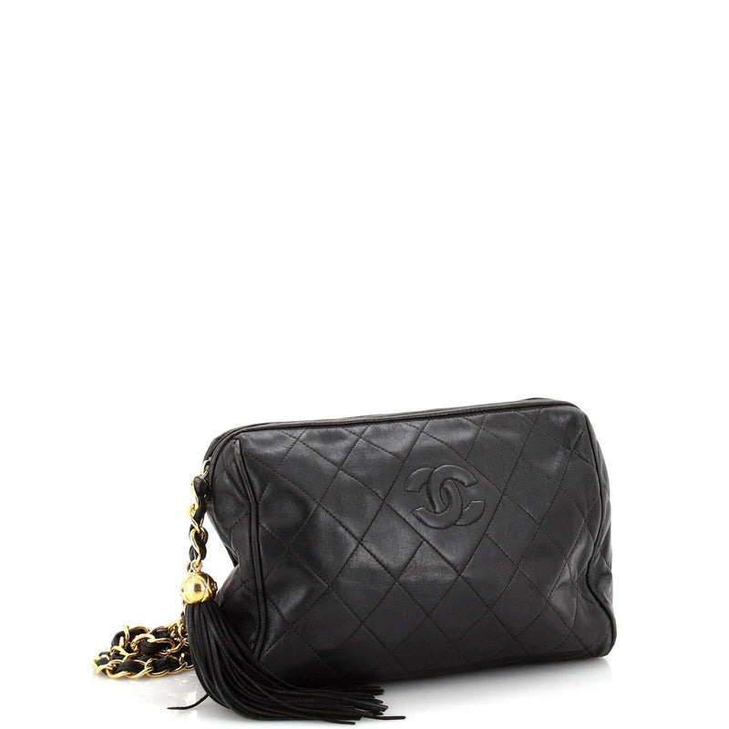 Chanel Vintage Diamond Cc Camera Bag