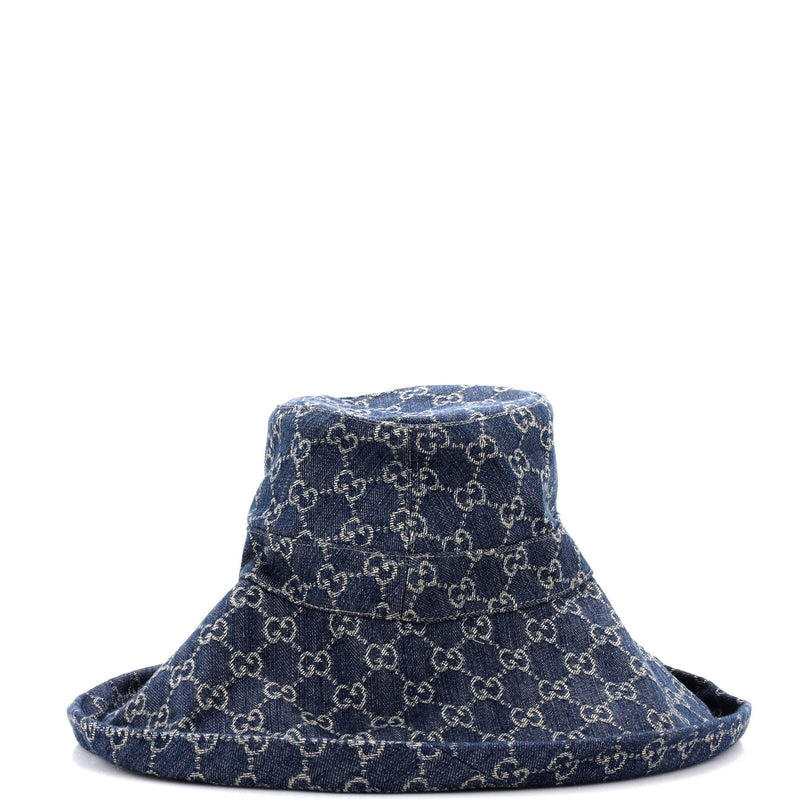 Gucci Wide Brim Hat Gg Denim