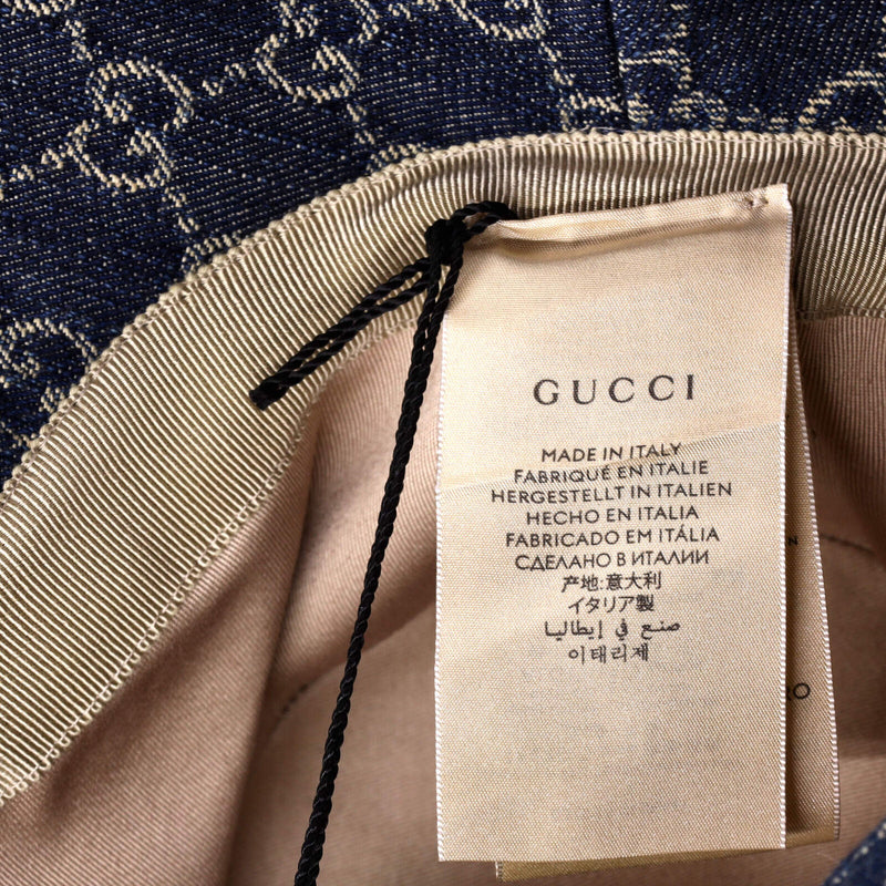 Gucci Wide Brim Hat Gg Denim