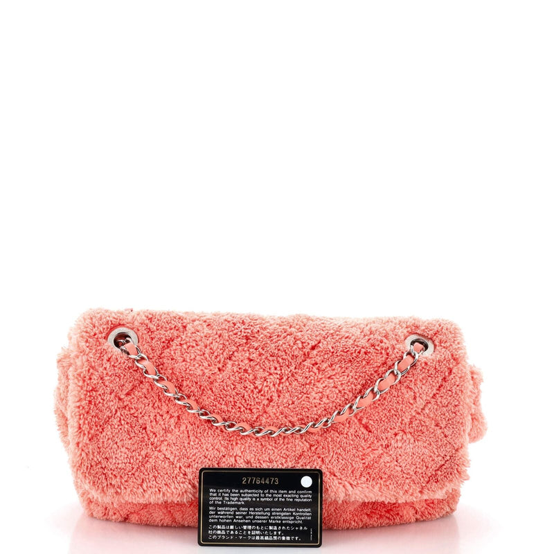 Chanel Cc Chain Flap Bag Quilted Terry