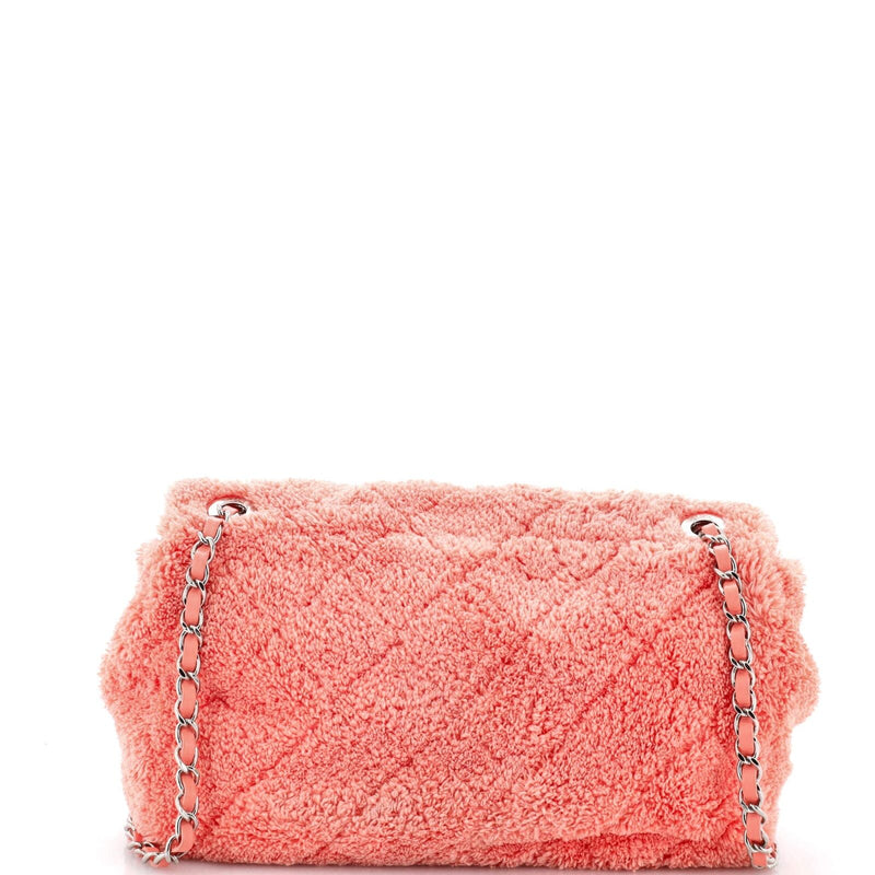 Chanel Cc Chain Flap Bag Quilted Terry