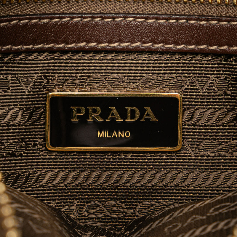 Prada Canapa Logo Double Zip