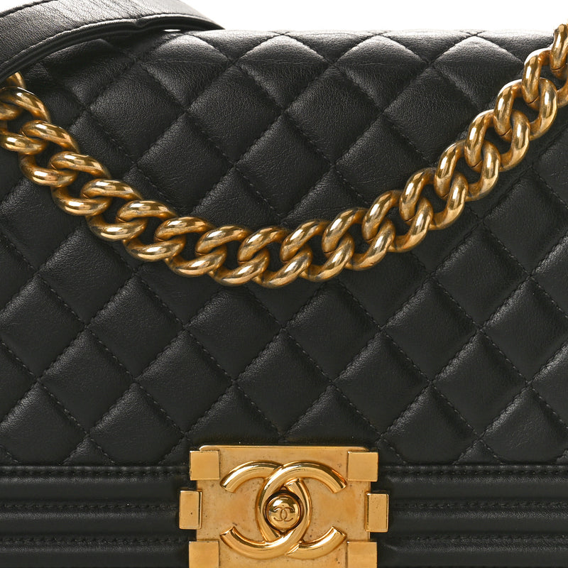 Chanel Calfskin Quilted Medium Boy Flap