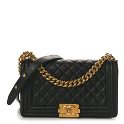 Chanel Calfskin Quilted Medium Boy Flap