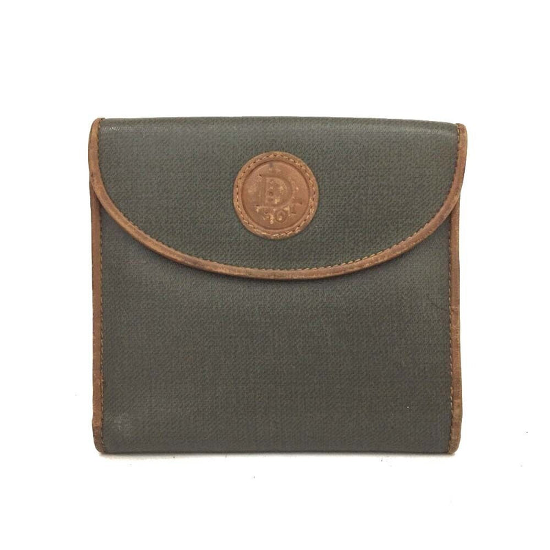 Christian Dior Logo Pvc Leather Bifold