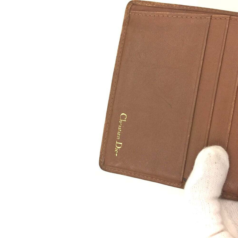 Christian Dior Logo Pvc Leather Bifold