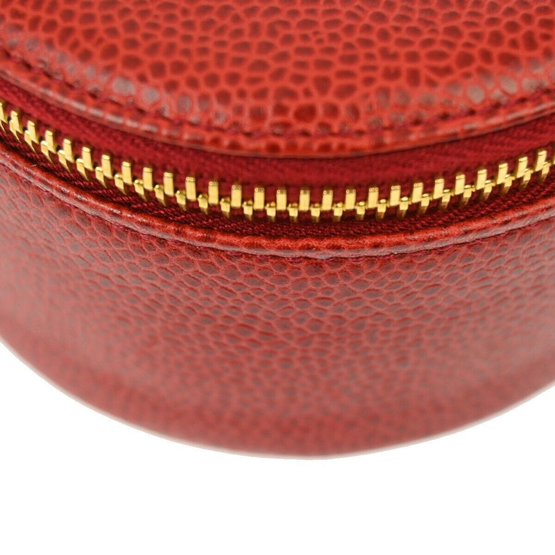 Chanel Red Caviar Jewelry Case Pouch