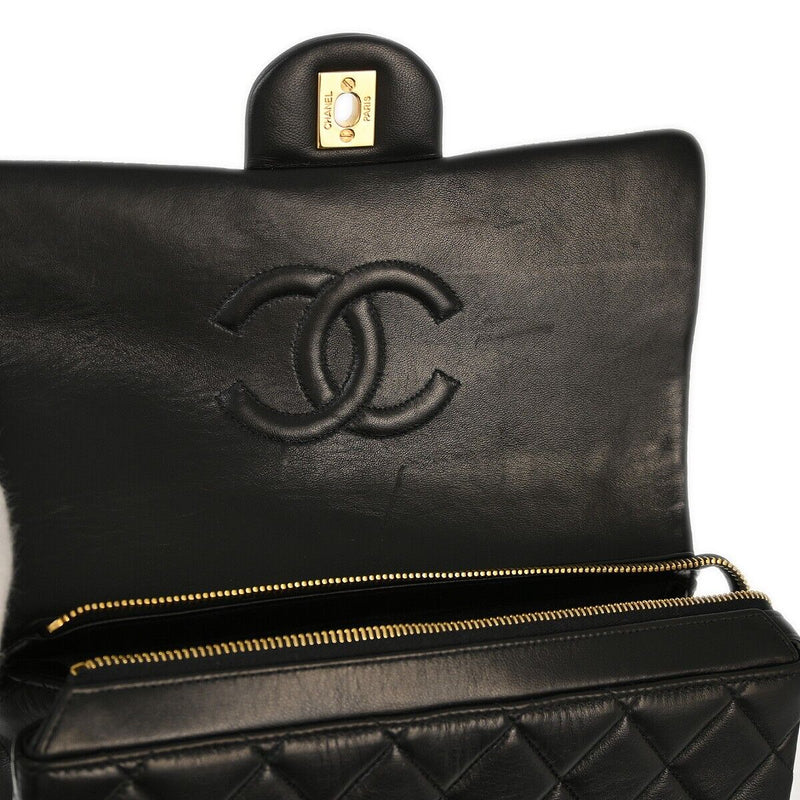 Chanel Black Lambskin Backpack