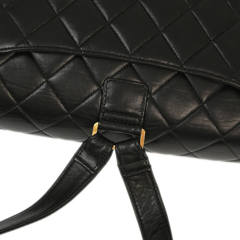 Chanel Black Lambskin Backpack