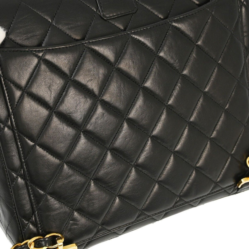 Chanel Black Lambskin Backpack