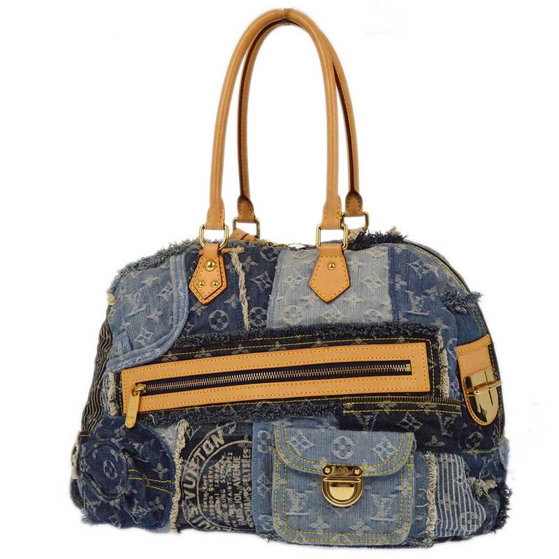 Louis Vuitton Blue Denim Patchwork Bowly