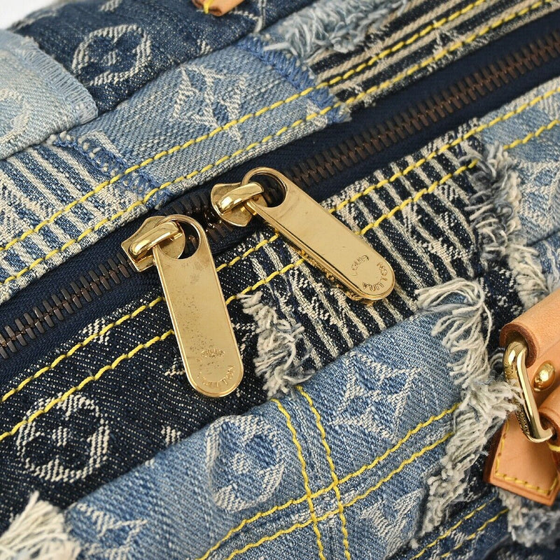 Louis Vuitton Blue Denim Patchwork Bowly