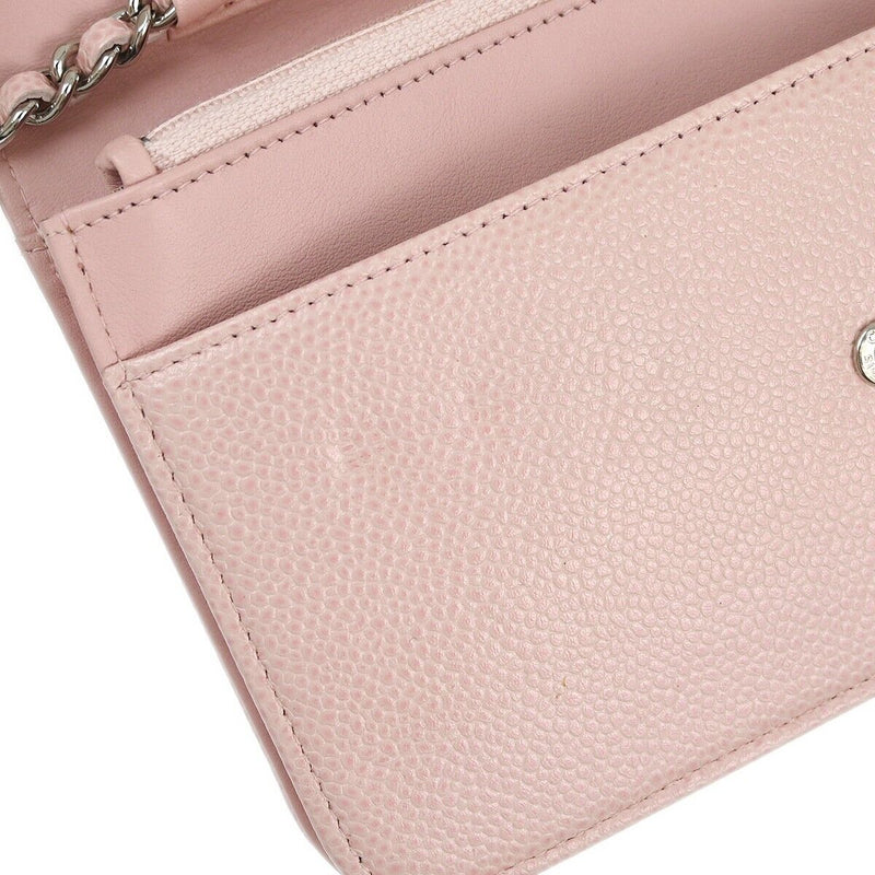 Chanel Pink Caviar Woc Chain Shoulder