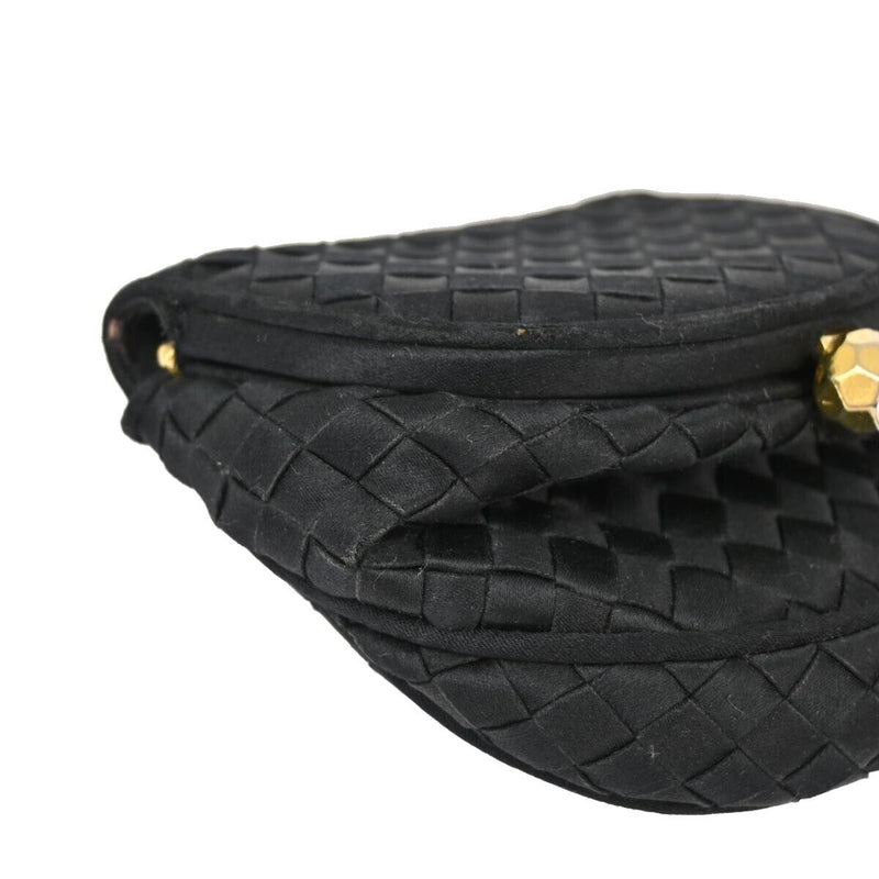 Bottega Veneta Black Intrecciato Coin