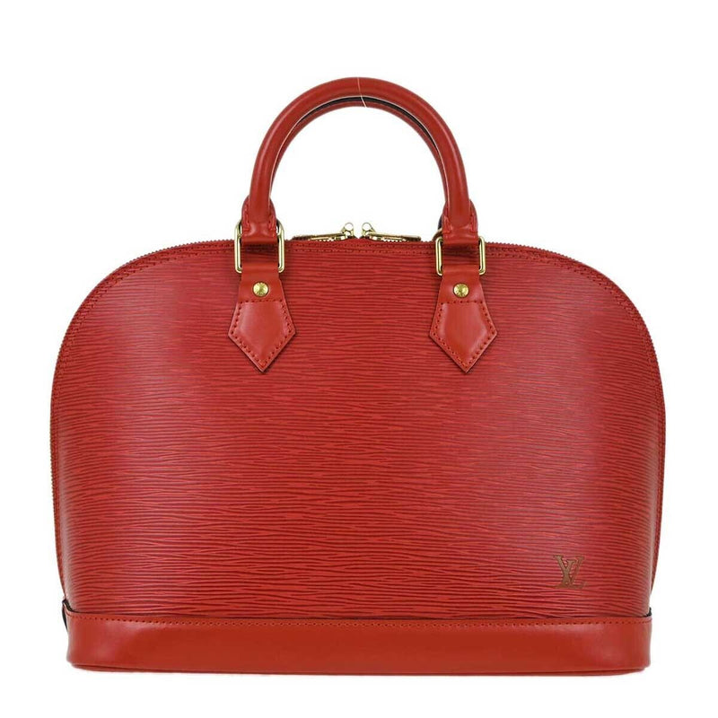 Louis Vuitton Red Epi Alma Handbag