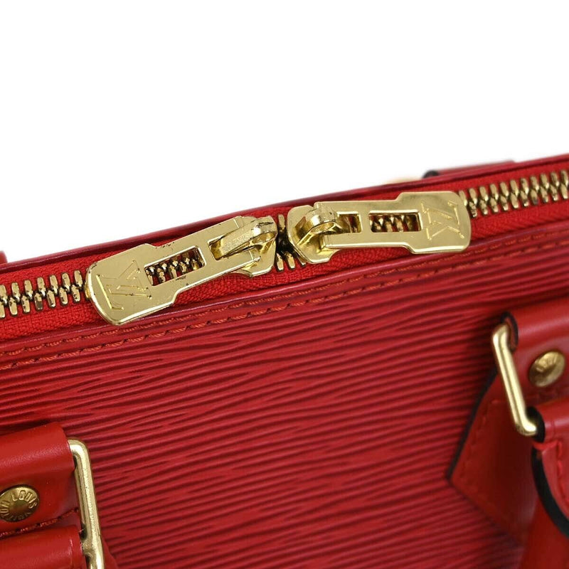 Louis Vuitton Red Epi Alma Handbag