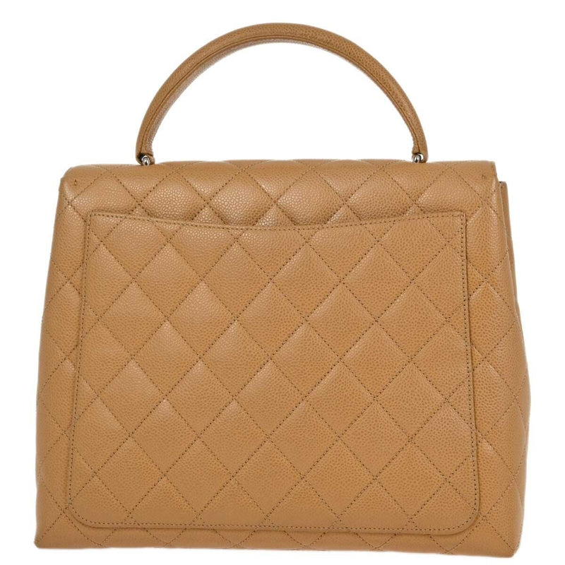 Chanel Beige Caviar Top Handle Handbag