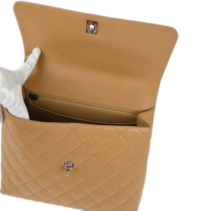 Chanel Beige Caviar Top Handle Handbag