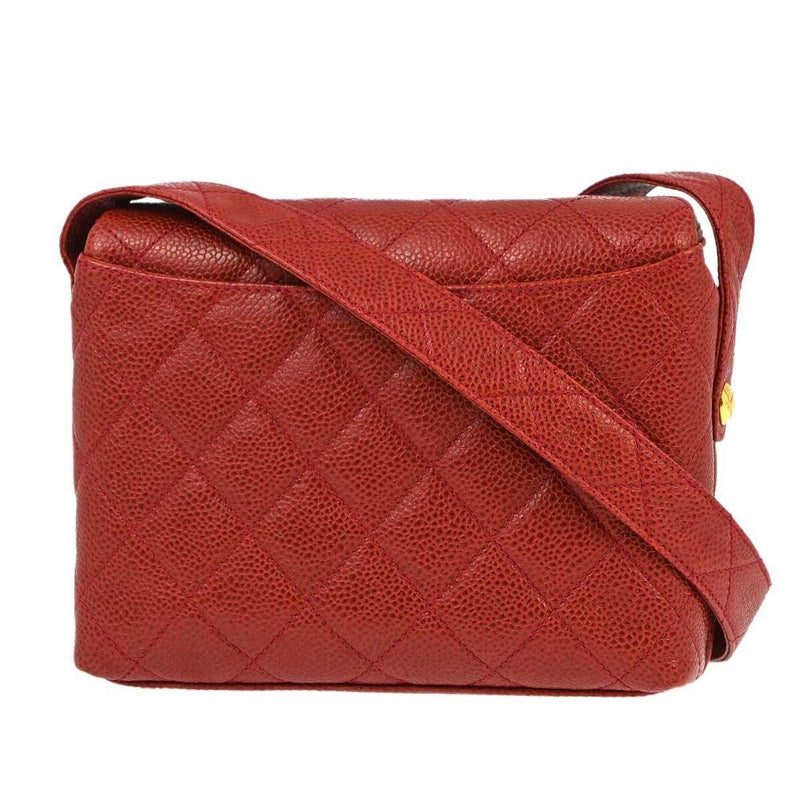 Chanel Red Caviar Shoulder Bag