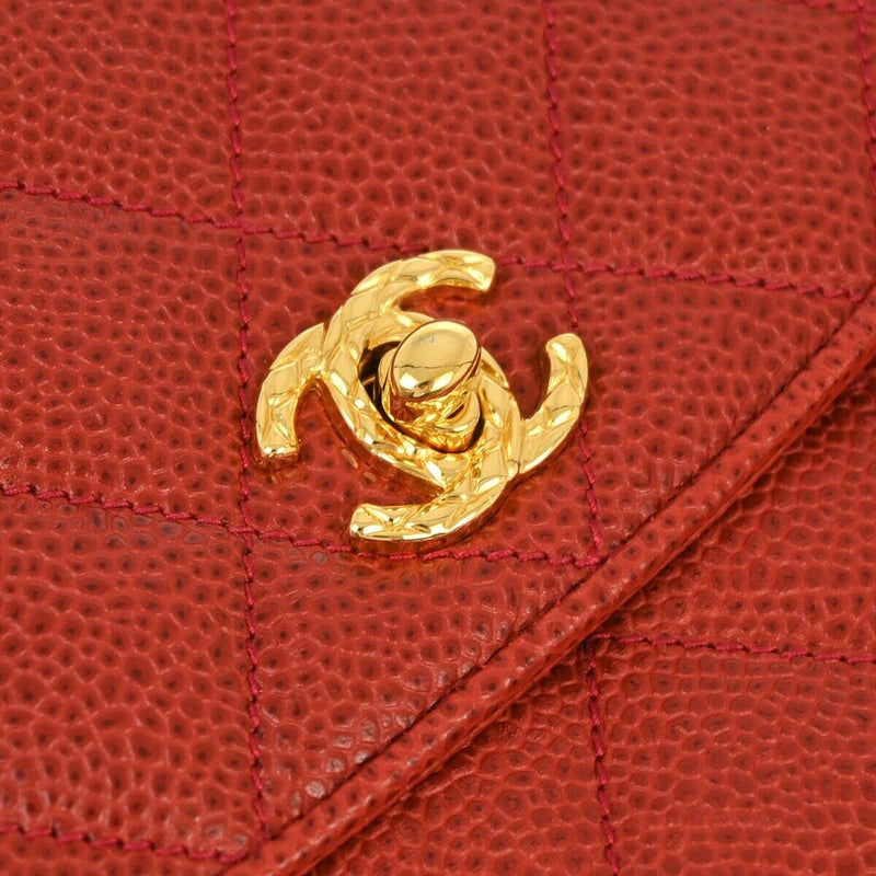 Chanel Red Caviar Shoulder Bag