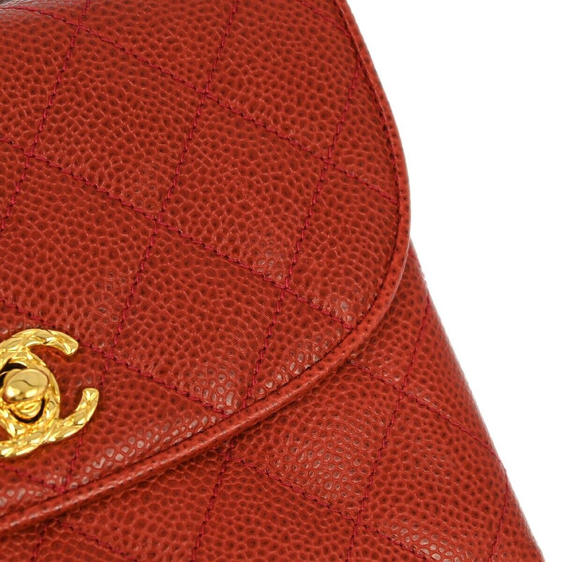 Chanel Red Caviar Shoulder Bag